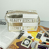 Косметичка &amp;quot;Beauty Secret&amp;quot;, эко-кожа. 18 см × 8 см × 11 см. Белая.