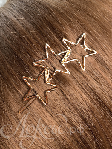 Заколка для волос «Star love». Золотая.