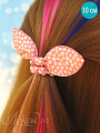 Резинка для волос &quot;Ушки-непослушки&quot;. Нежно-розовый + мелкие цветочки