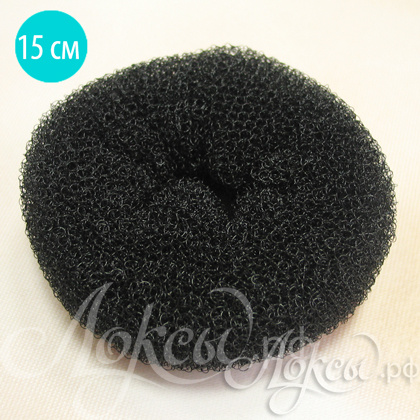 Валик для волос "Bun Maker" черный. 15 см