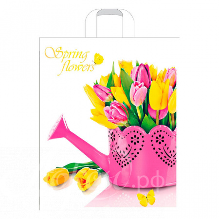 Пакет "Весенние тюльпаны" Большой, 45×38 см